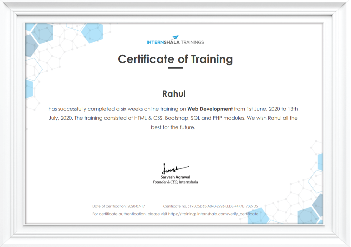Certificate 7